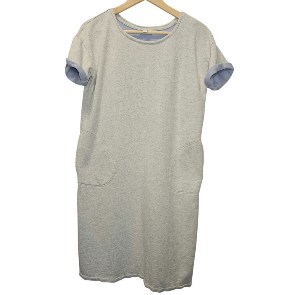 Pure Jill Cotton T-shirt Pockets Heathered Gray Cotton Dress Size Small Missy‎
